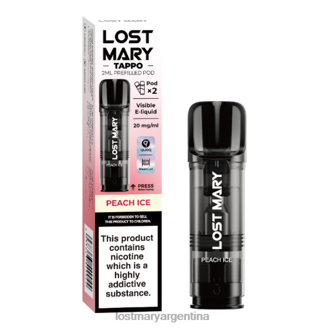 hielo de durazno Lost Mary Vape Sale | vainas precargadas de miss mary tappo - 20 mg - paquete de 2 NN04D180