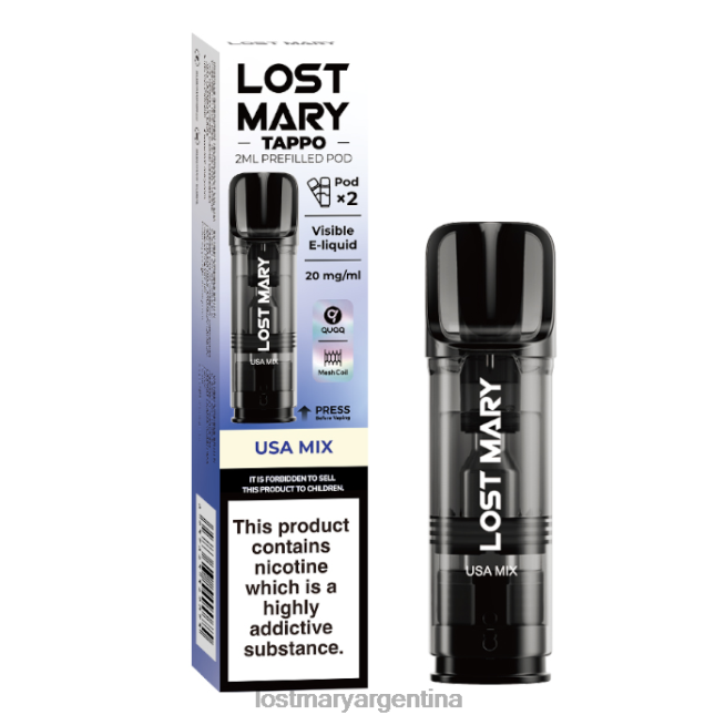 mezcla de estados unidos Lost Mary Vape Sabores | vainas precargadas de miss mary tappo - 20 mg - paquete de 2 NN04D184