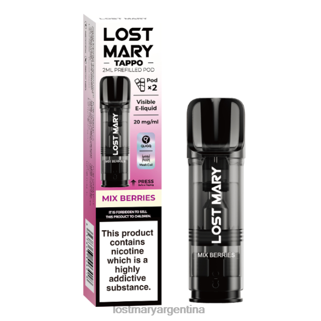 mezclar bayas Lost Mary Vape Precio | vainas precargadas de miss mary tappo - 20 mg - paquete de 2 NN04D183