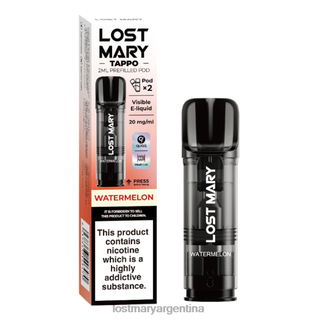 sandía Lost Mary Flavours Ranked | vainas precargadas de miss mary tappo - 20 mg - paquete de 2 NN04D177